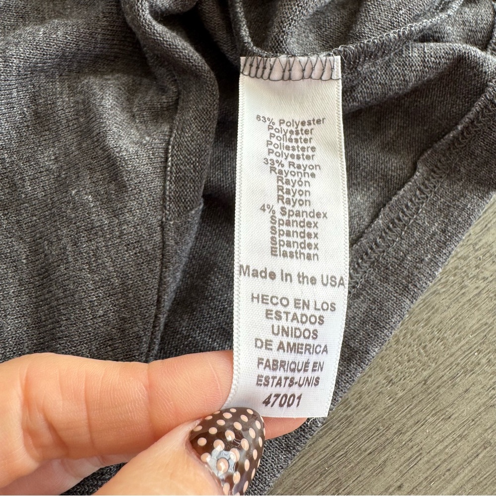 Michael Stars NWT Grey Long Sleeve Twist Wrap Shirt Blouse XS - Picture 9 of 13